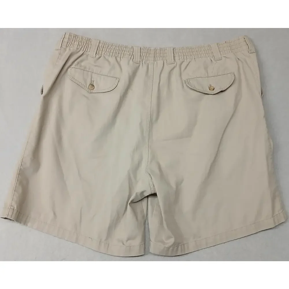Canyon Ridge (2XL) Men's Beige Khaki Stretch Chino Shorts